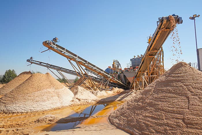 Silica Quartz Mining Site - High-grade silica sand production